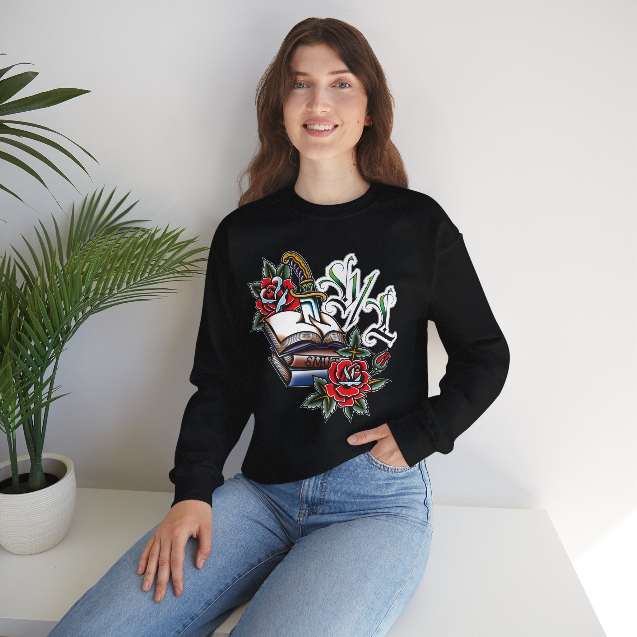 Traditional Smut Books Crewneck Sweatshirt
