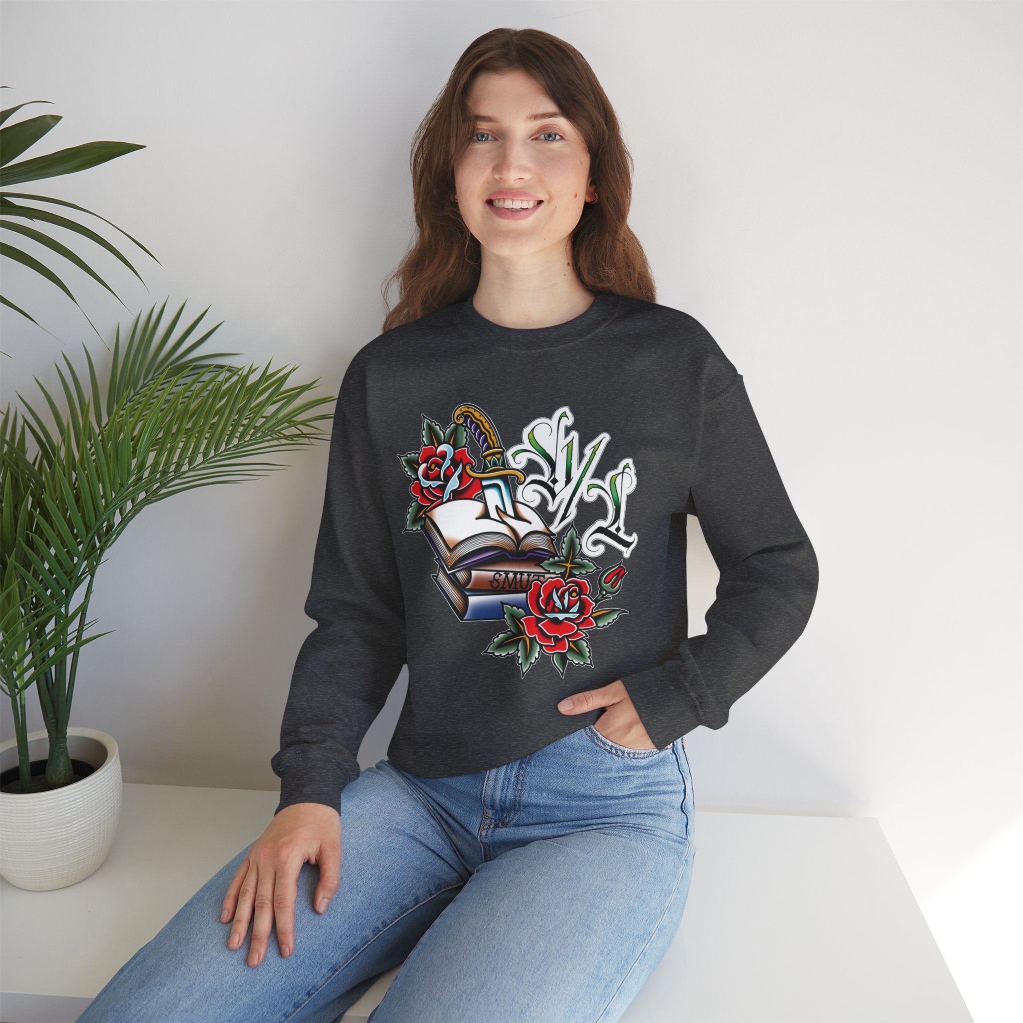 Traditional Smut Books Crewneck Sweatshirt